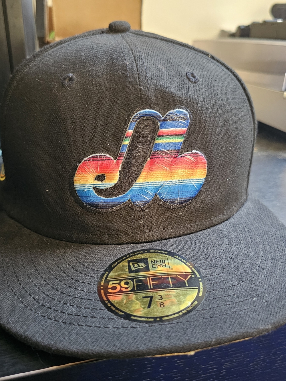 Rare Newera 59Fifty Cooperstown  Montreal Expos Fitted Hat 7 3/8